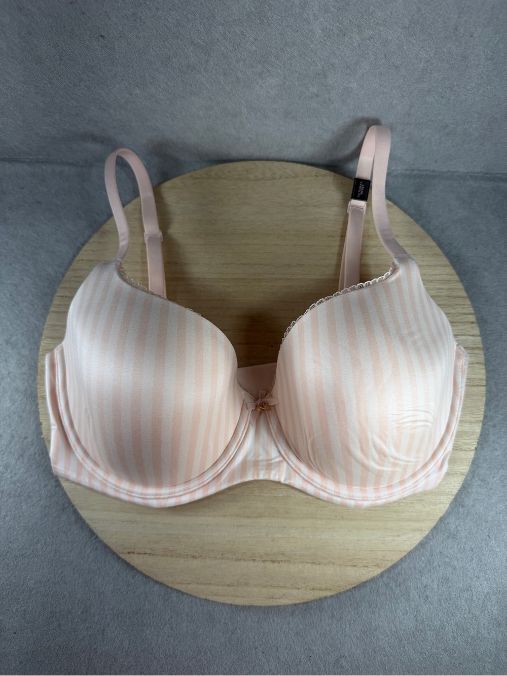 Victoria's Secret Pink White Striped Lined Demi Bra 34DDD NWT 26320500